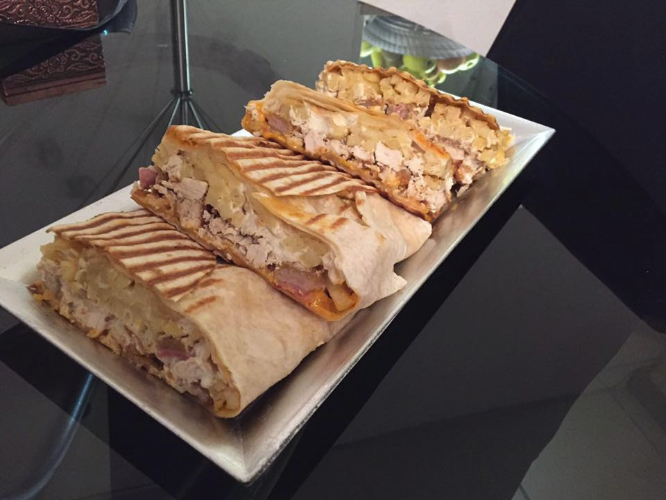 Trois french tacos coupés